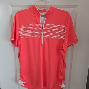 Callaway Coral Half-Zip Polo Shirt